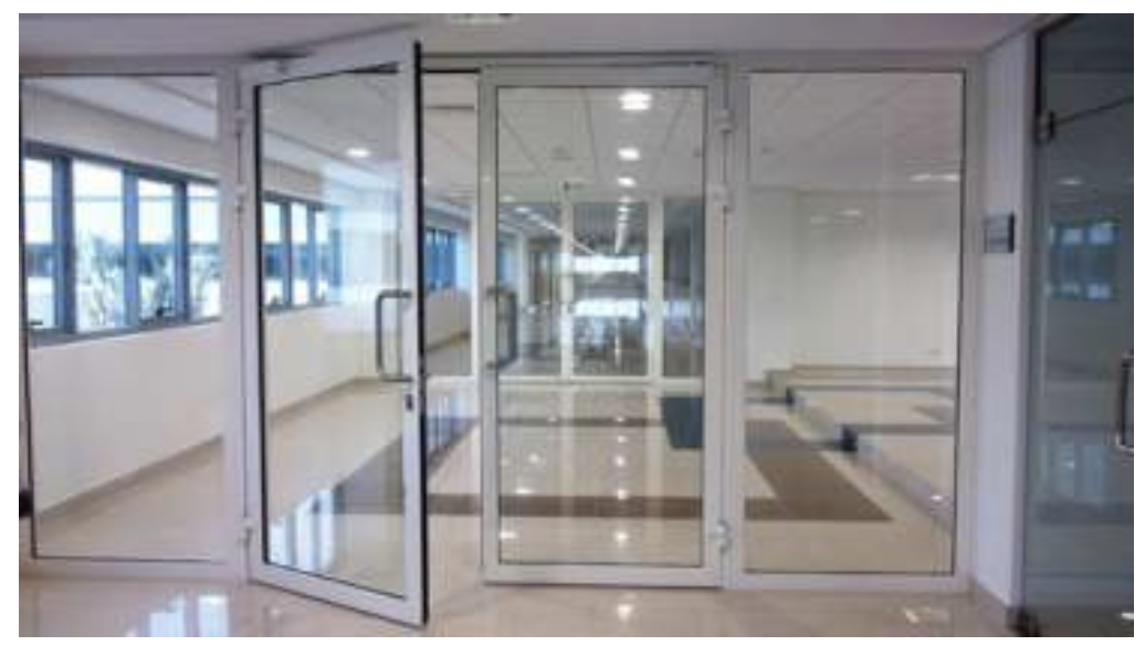 Glazed metal fire rated door image 1