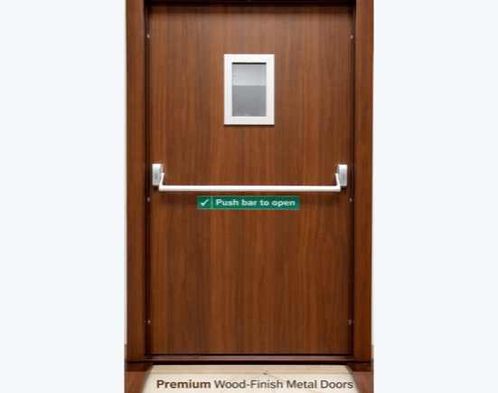 Metal Door with Wooden Finish